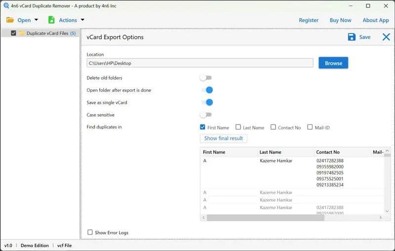 How to Delete Duplicate Contacts in Vcf File?