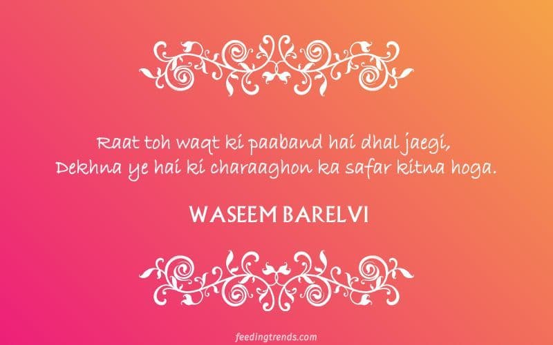 30 Waseem Barelvi Shayari And Poetry On Love, Life And Friendship