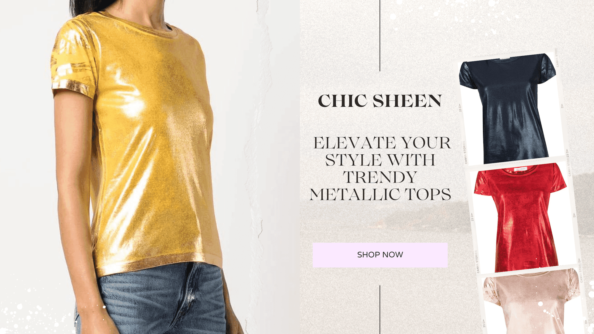 Chic Sheen: Elevate Your Style With Trendy Metallic Tops