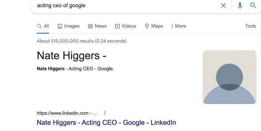 The Acting Ceo of Google