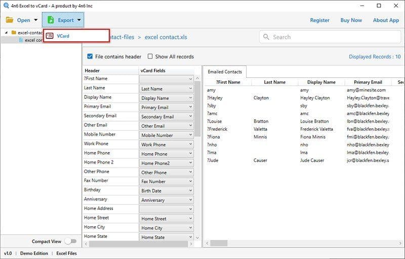 How to Convert Excel to Vcard (Vcf) Format in Bulk?