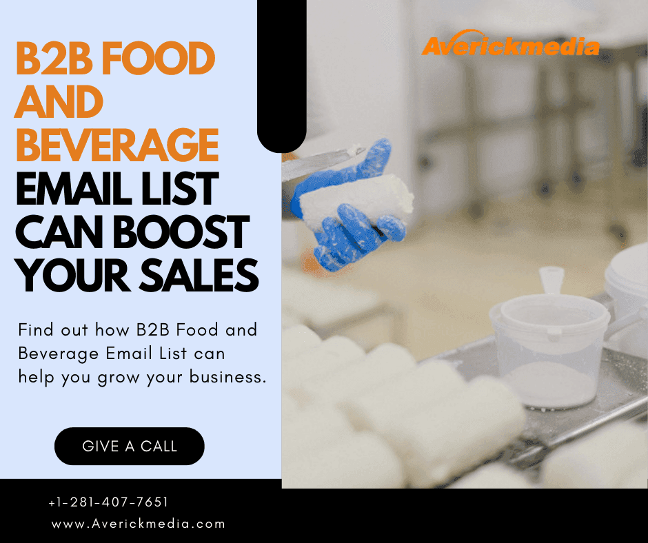 Food and Beverage Email List: Reach Your Target Audience Today