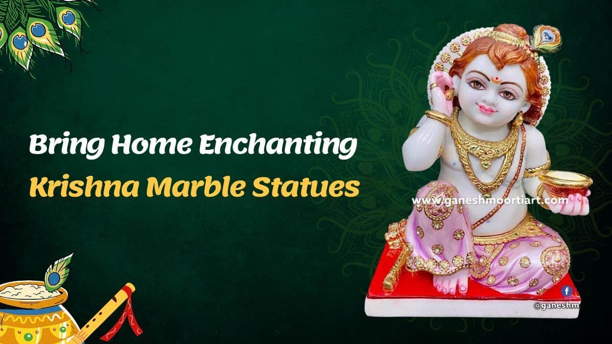 Bring Home Enchanting Krishna Marble Statues