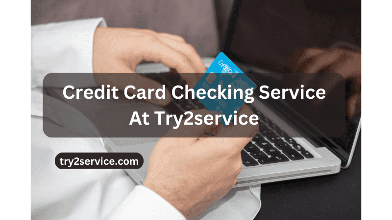 Credit Card Checking Services Available at Try2services