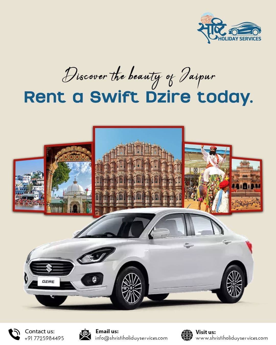Sedan Car Rental in Jaipur — Rent Swift Dzire & Etios at the Best Rates