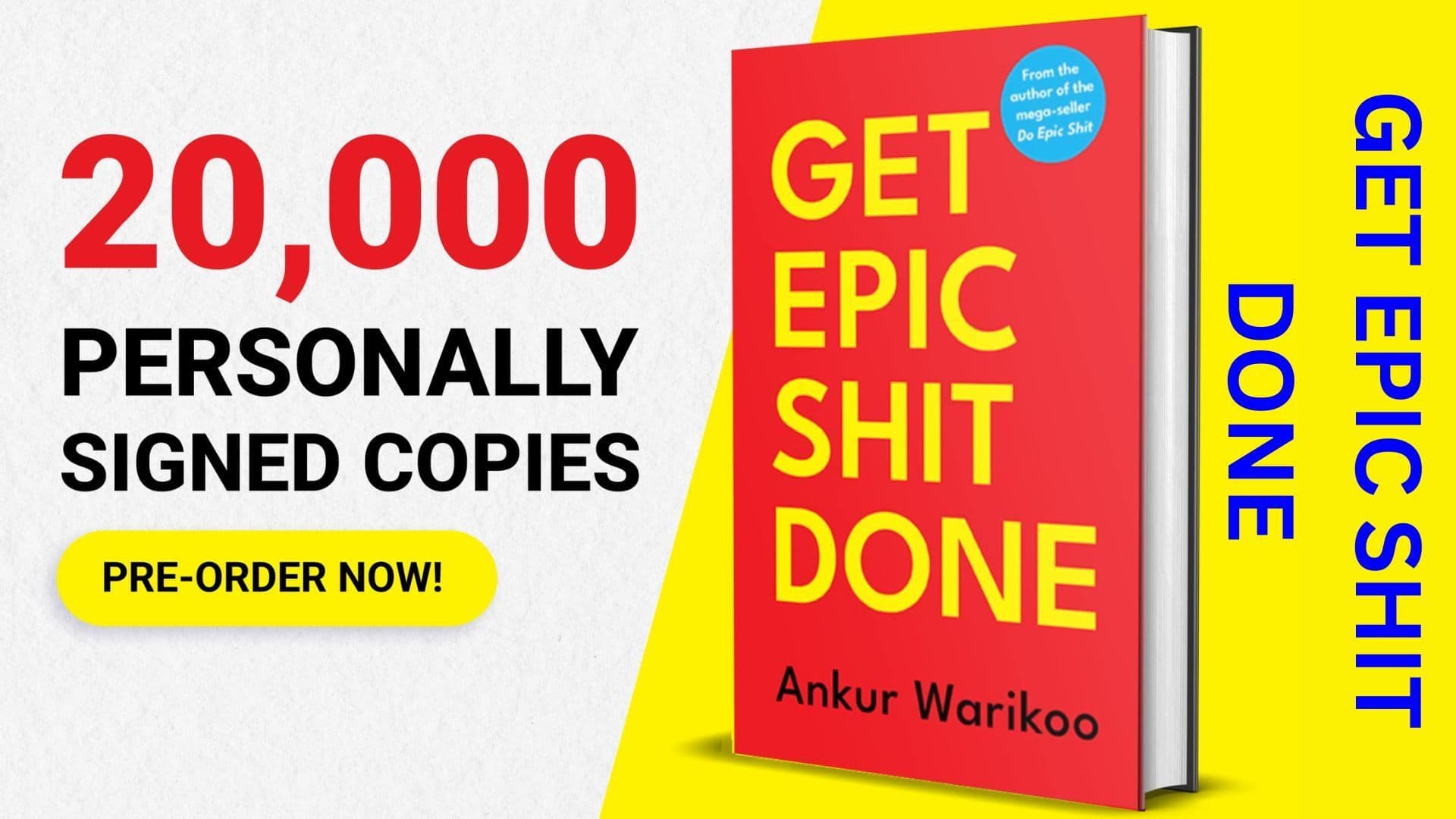 Ankur Warikoo Get Epic Shit Done Book (20k Signed Copies)
