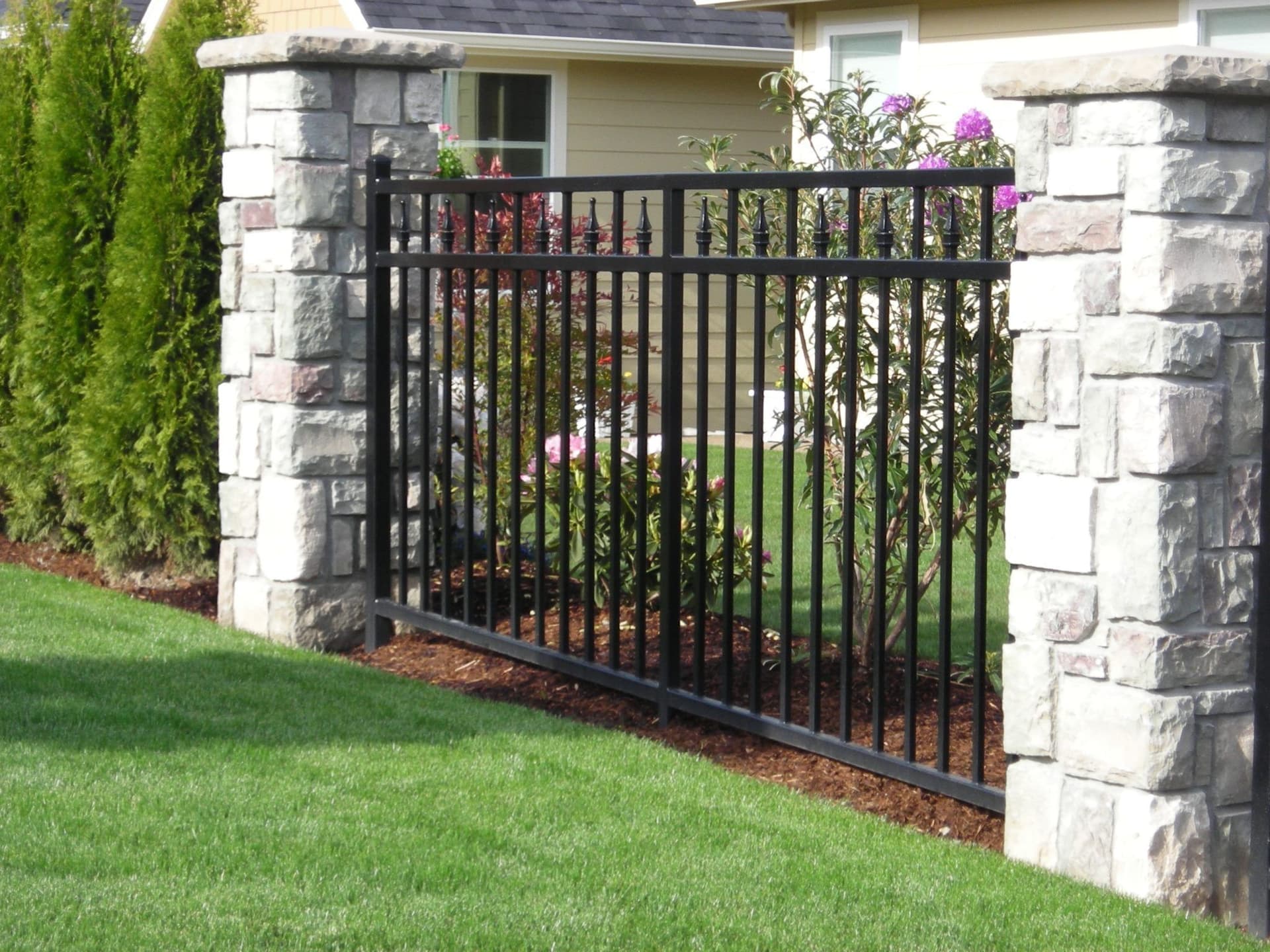 Ornamental Iron Fence and Gates Installation
